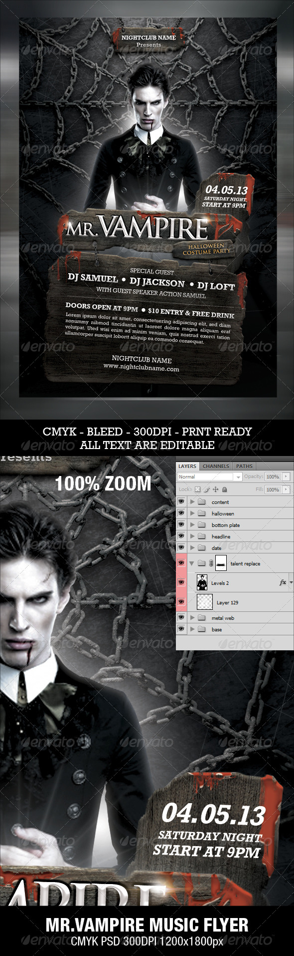 MR. Vampire Music Flyer - Clubs & Parties Events