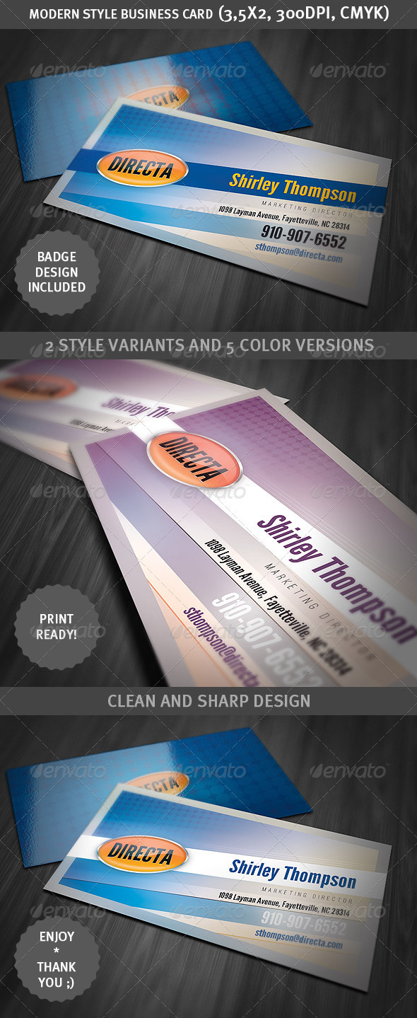 Modern Glossy Business Card - Creative Business Cards