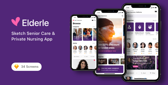 Elderle - Sketch Senior Care & Private Nursing App