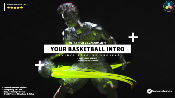 Your Basketball Intro - Basketball Opener DaVinci Resolve Template