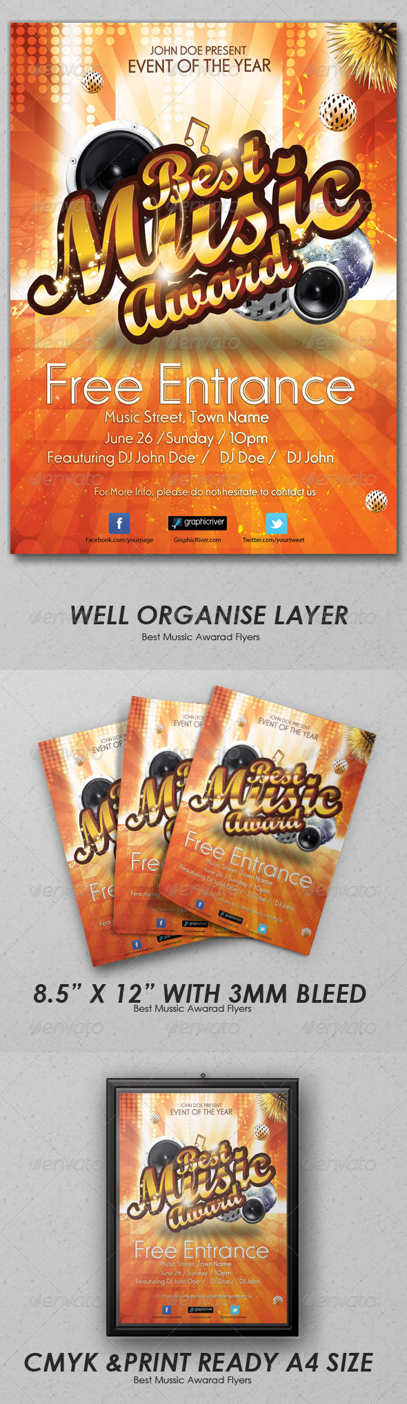 Music Award Flyers - Events Flyers