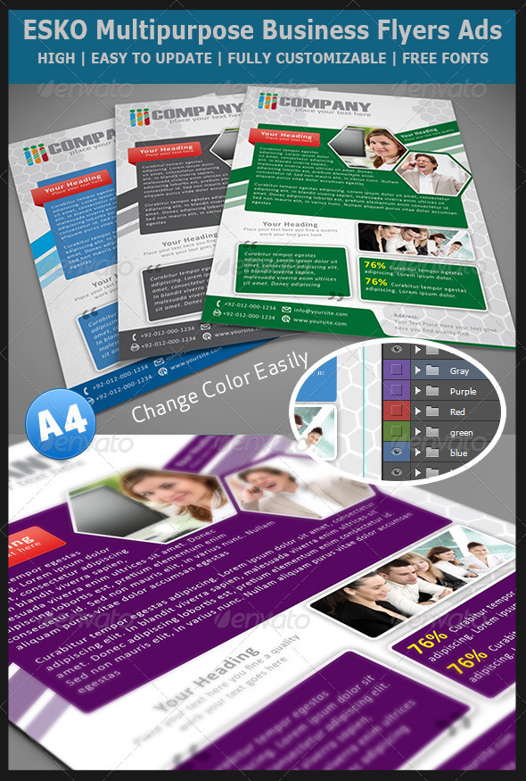 ESKO Multipurpose Business Flyers Ads - Corporate Flyers