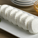 Row of white soft small goat cheese for a snack and marmelade in the background - PhotoDune Item for Sale