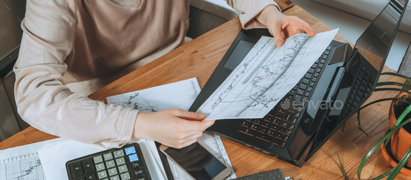Investments. Young woman investor buys stocks on the stock exchange stock market - Stock Photo - Images