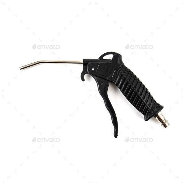 Dust Removing Air Blow Gun Cleaning Pressure Pneumatic Tool over white background