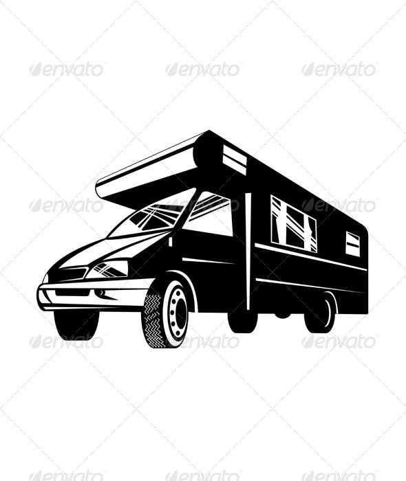 Camper Van Motor Home Retro - Man-made Objects Objects