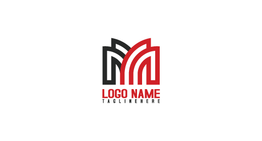 MV Letter logo design