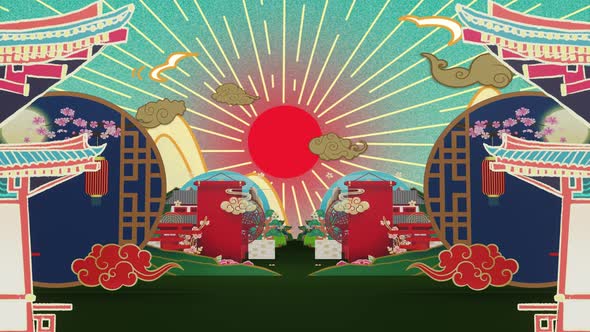 China Spring Festival Motion Graphic Background