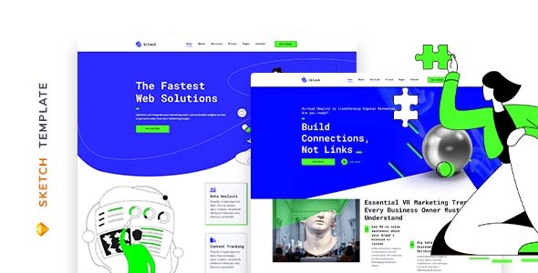 Sitech – SaaS Company Template for Sketch