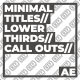 Minimal Titles/Lower Thirds/Call Outs Pack - VideoHive Item for Sale