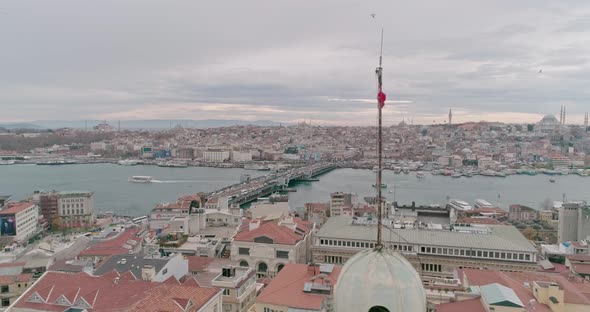 Aerial View of Bosphorus Istanbul