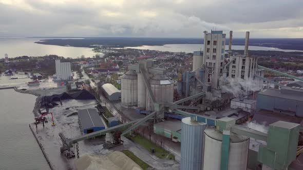 Aerial View of Cement Factory