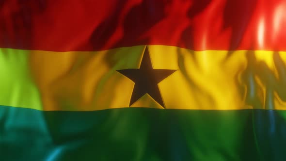 Ghana Flag with Edge Bump