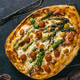 Asparagus and prosciutto pizza with mozzarella above - PhotoDune Item for Sale