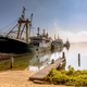 Modern fishing ships in hazy weather haringvliet - PhotoDune Item for Sale