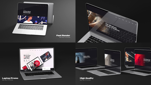 Minimalistic Laptop Website Promo