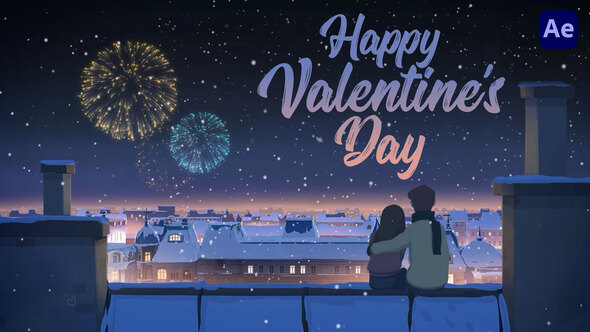 Happy Valentine's Day Card Animation [After Effects]