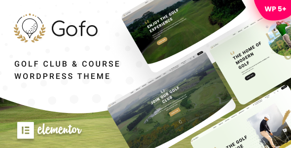 Gofo - Golf Club & Course WordPress Theme