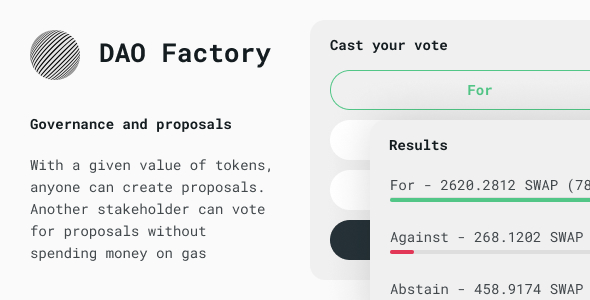 DAO Factory - Governance and proposals plugin for your token for WordPress