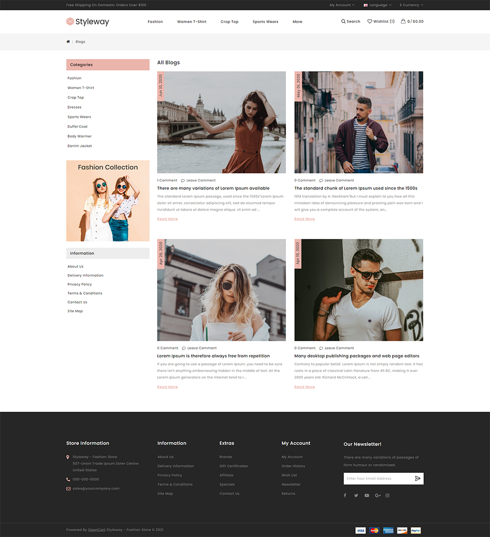 Styleway - Online Fashion OpenCart 3.x Responsive Theme by codezeel