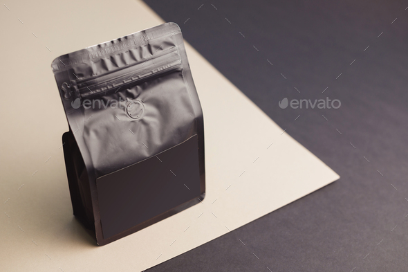 2 lb Block Bottom Bag with Pocket Zipper - Matte Black - 700 Pcs/Box -  Lynnpak Packaging