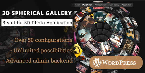 3D Spherical Gallery - WordPress Plugin