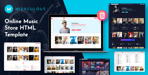 Top Miraculous Online Music Store HTML Template