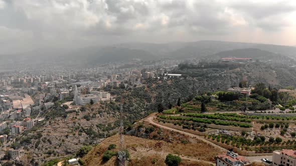 Drone shots of Dbayeh, Lebanon