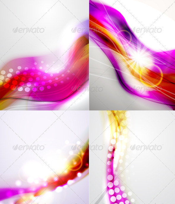 Purple Yellow Wavy Backgrounds - Backgrounds Decorative