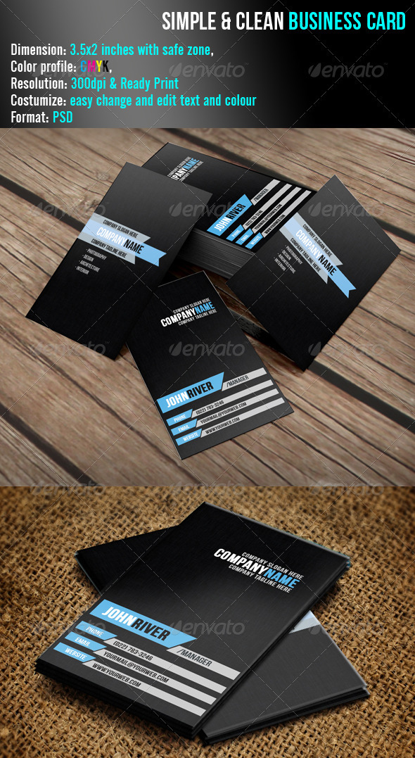 Simple & Clean Business Card - Corporate Business Cards