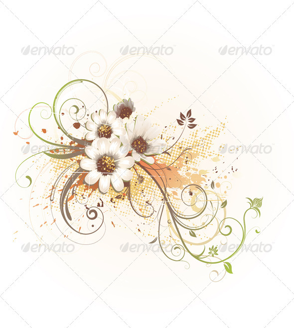 Floral Background - Flourishes / Swirls Decorative