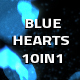 Blue Flat Hearts Alpha Backgrounds 10in1 - VideoHive Item for Sale