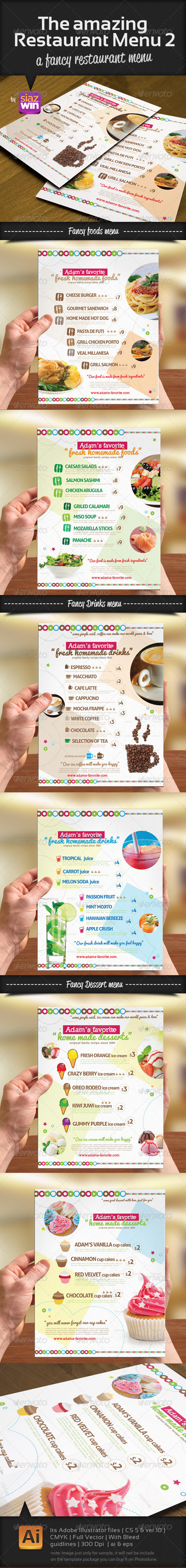 The Restaurant Menu 2 - Food Menus Print Templates