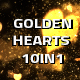 Golden Hearts Alpha Backgrounds 10in1 - VideoHive Item for Sale