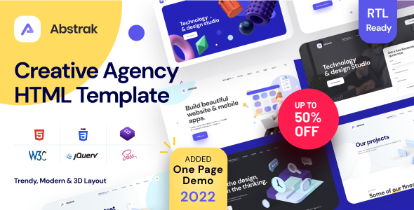Excellent Abstrak - Creative Agency Template