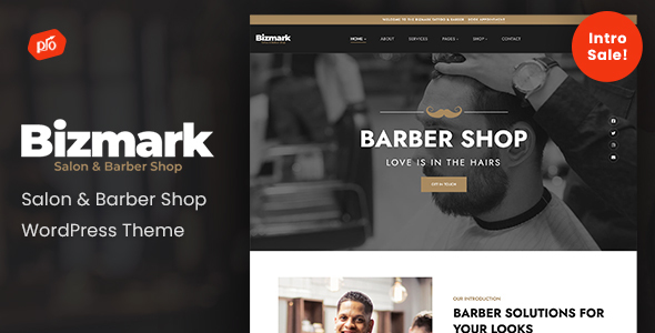 Bizmark - Salon & Barber Shop WordPress Theme