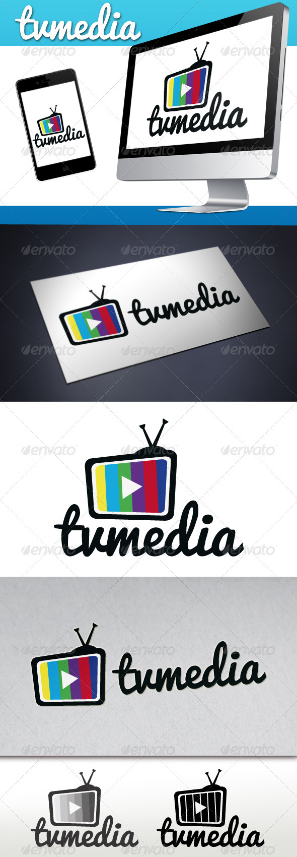 Tv Play Media Logo - Objects Logo Templates