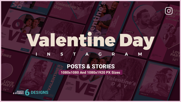 Valentine's Day Instagram Ad V110 Video Displays template preview