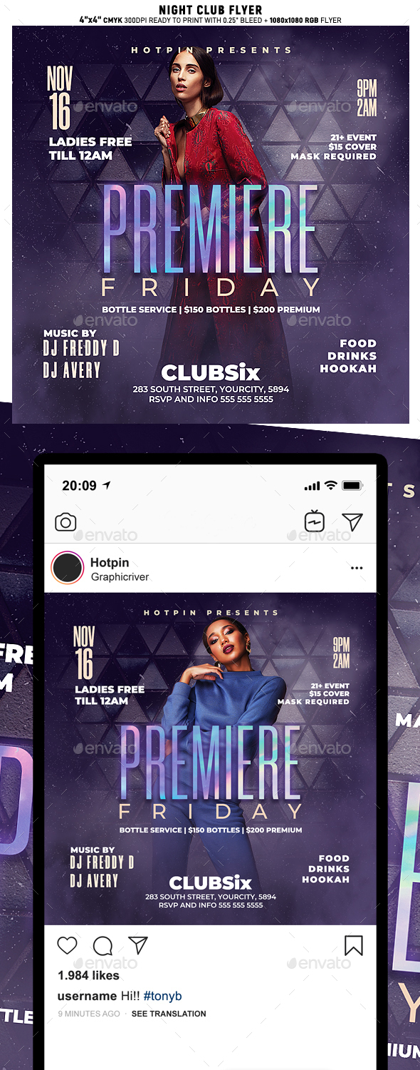 Night Club Flyer Template Preview