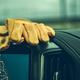 Workers Gloves on Pickup Truck Dashboard - PhotoDune Item for Sale