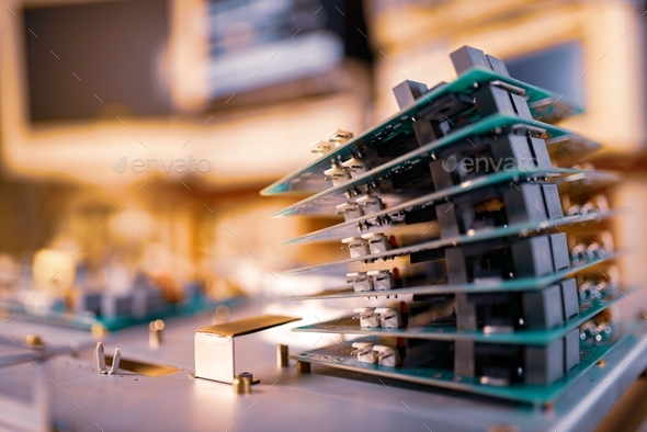 Microchips Are Stacked On Top Of Each Other Stock Photo By YouraPechkin