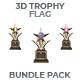 194 Trophy Flag 3D Render Design Elements 