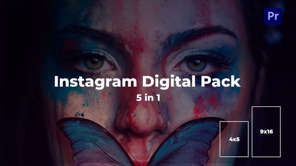 Instagram Digital Pack - Instagram Reels, TikTok Post, Stories for Premiere Pro