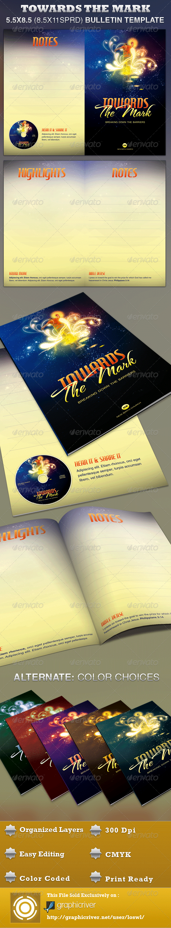 Towards the Mark Church Bulletin Template - Informational Brochures