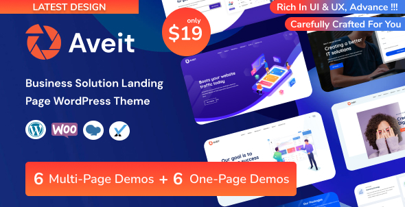 Aveit - Business Solutions Landing Page WordPress Theme