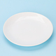 Empty white plate on blue background - PhotoDune Item for Sale