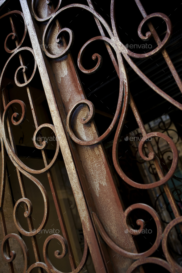 This wrought iron needs a restoration - Stock Photo - Images