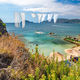 Zakynthos, Greece, Cameo island with white cloth hanging above the beach - PhotoDune Item for Sale