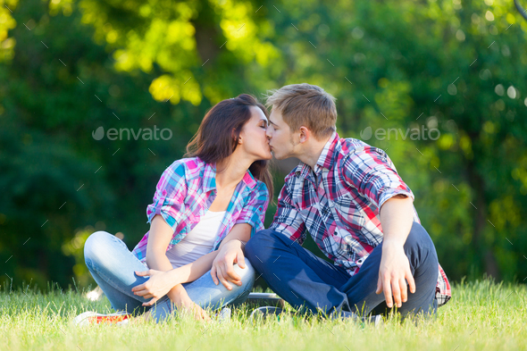 Young teen couple kissing Stock Photo by Masson-Simon | PhotoDune