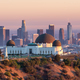 Los Angeles city skyline and Griffith Observatory at sunset - PhotoDune Item for Sale